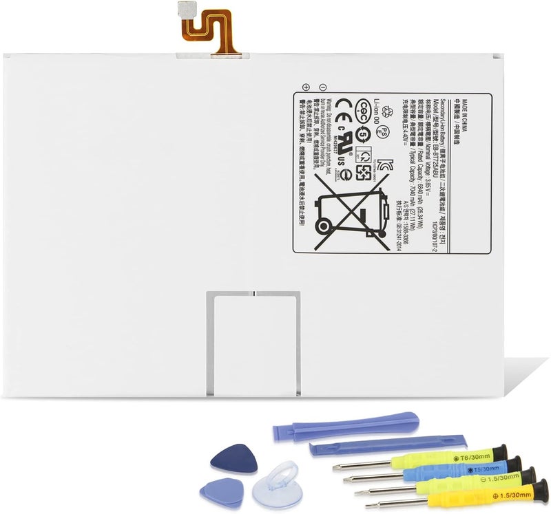 MULS EB-BT725ABU Replacement Battery Compatible with Samsung Galaxy Tab S6 10.5” SM-T860 T865 Galaxy Tab S5e 10.5” SM-T720 T725 Installation Tools 7050mAh 3.85V 27.11Wh - Image 1